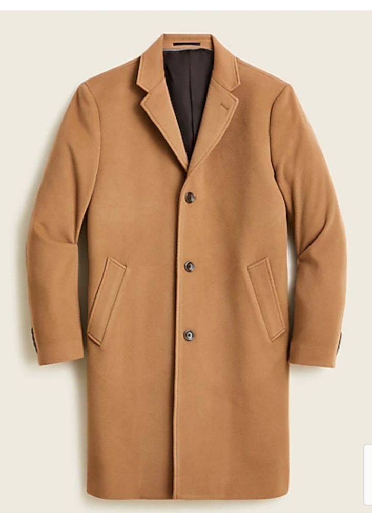 Mens J. Crew Ludlow wool cashmere topcoat